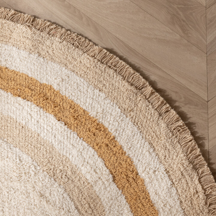 Ovaal wasbaar kindervloerkleed - Milo Beige - 4