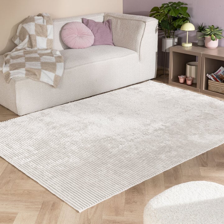 Laagpolig vloerkleed - Jewel Wit