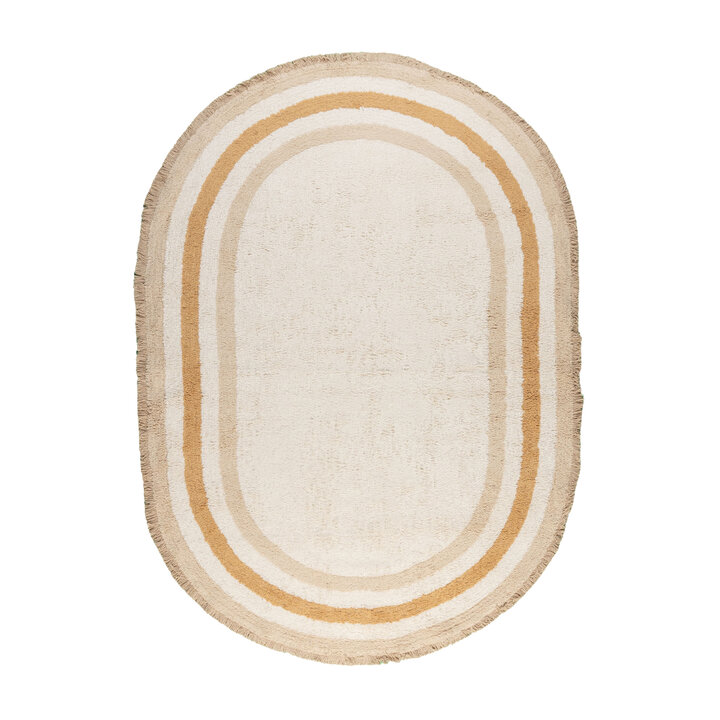 Ovaal wasbaar kindervloerkleed - Milo Beige - 1