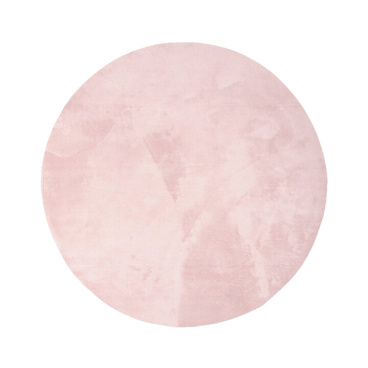 Rond wasbaar vloerkleed - Vivid Roze  - 1