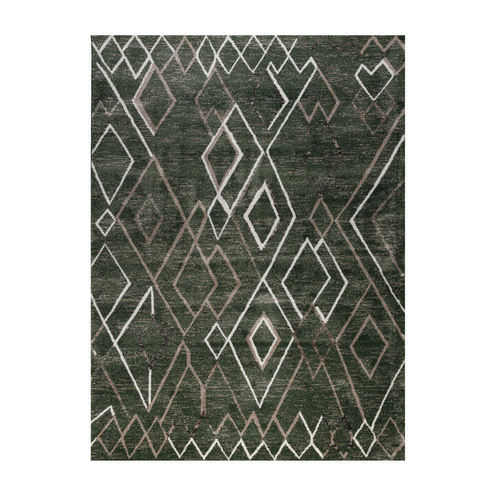 Berber vloerkleed - Blend Diamond Groen - 1