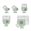 Rond Berber vloerkleed - Blend Diamond Groen - thumbnail 7