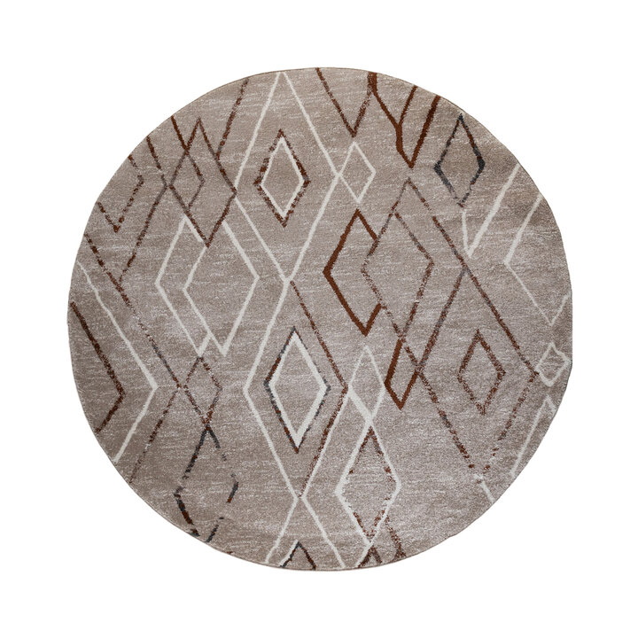 Rond Berber vloerkleed - Blend Diamond Beige - 1