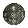 Rond Berber vloerkleed - Blend Aztec Groen - thumbnail 1