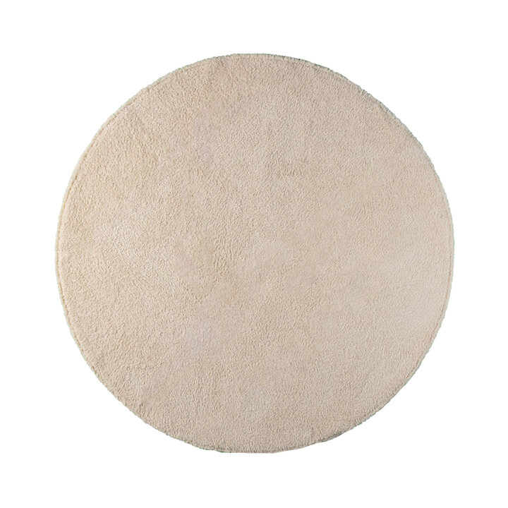 Zacht rond vloerkleed - Teddy Creme - 1