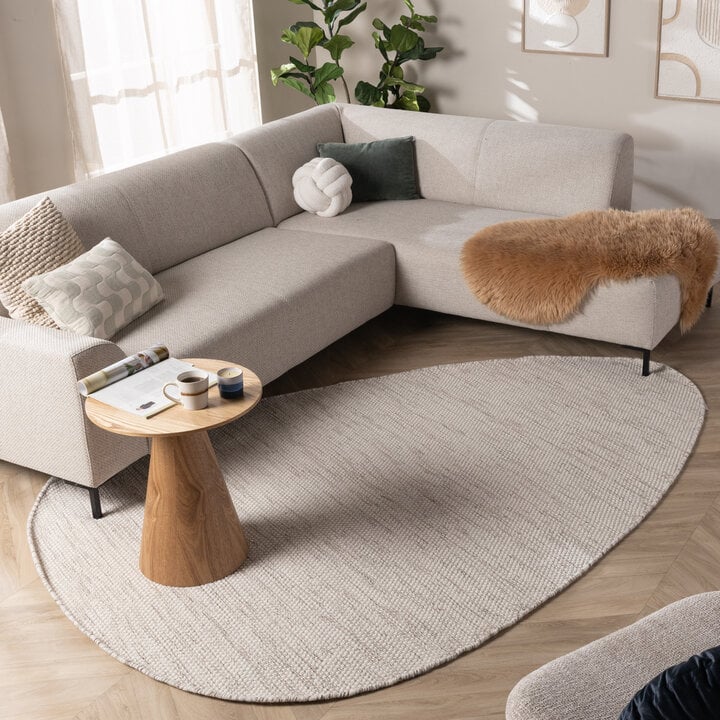 Organisch vloerkleed - Bliss Beige Gemeleerd
