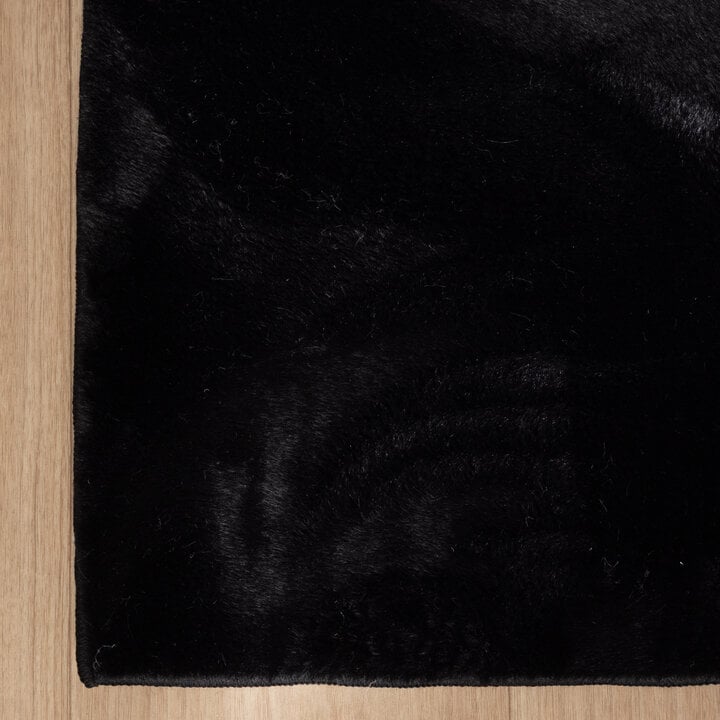 Zacht laagpolige Loper - Cozy Zwart - 3