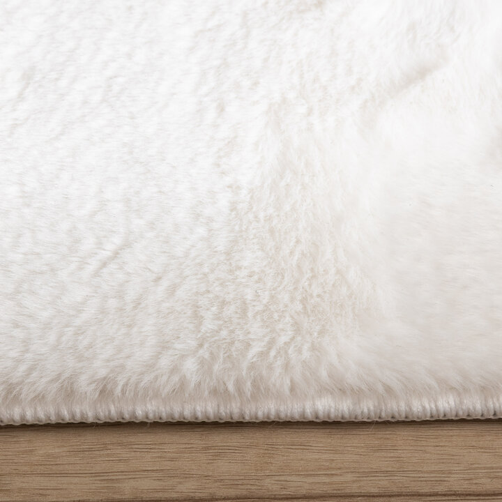 Zacht laagpolige Loper - Cozy Wit - 4