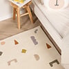 Vloerkleed kinderkamer – Lux Geo Creme/Multicolor - thumbnail 1