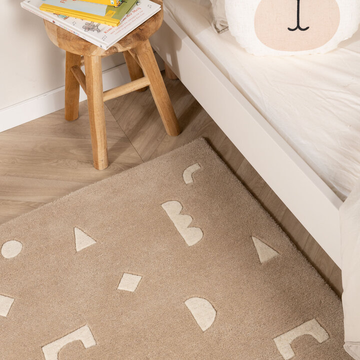 Vloerkleed kinderkamer – Lux Geo Beige  - 1