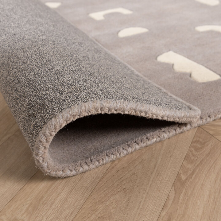 Vloerkleed kinderkamer – Lux Geo Zilvergrijs  - 6