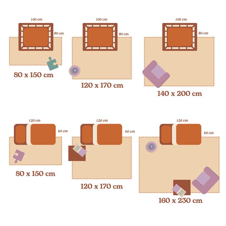 Vloerkleed kinderkamer - Lux Geo Wit/Terra - 7