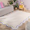 Organisch vloerkleed - Molly Wavy Beige/Lila - thumbnail
