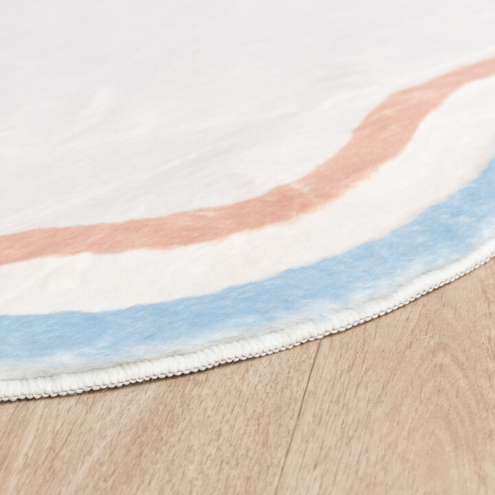 Organisch vloerkleed - Molly Wavy Wit/Lila - 4