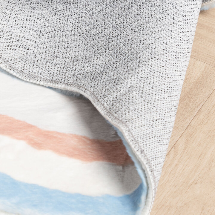 Organisch vloerkleed - Molly Wavy Wit/Lila - 5