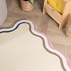 Organisch vloerkleed - Molly wavy Beige/Roze - thumbnail 1