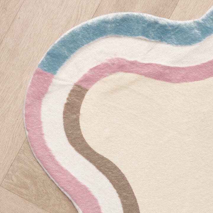 Organisch vloerkleed - Molly Wavy Beige/Roze - 3