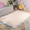 Organisch vloerkleed - Molly wavy Beige/Roze - thumbnail