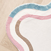 Organisch vloerkleed - Molly wavy Wit/Roze - thumbnail 3