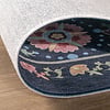 Rond vintage vloerkleed - Bibi Medaillon Blauw - thumbnail 4