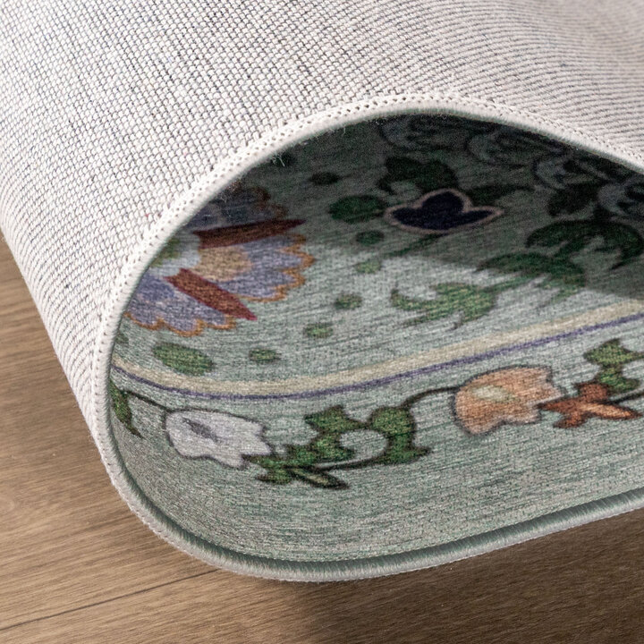 Rond vintage vloerkleed - Bibi Medaillon Mintgroen - 4