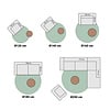 Rond vintage vloerkleed - Bibi Medaillon Blauw - thumbnail 5