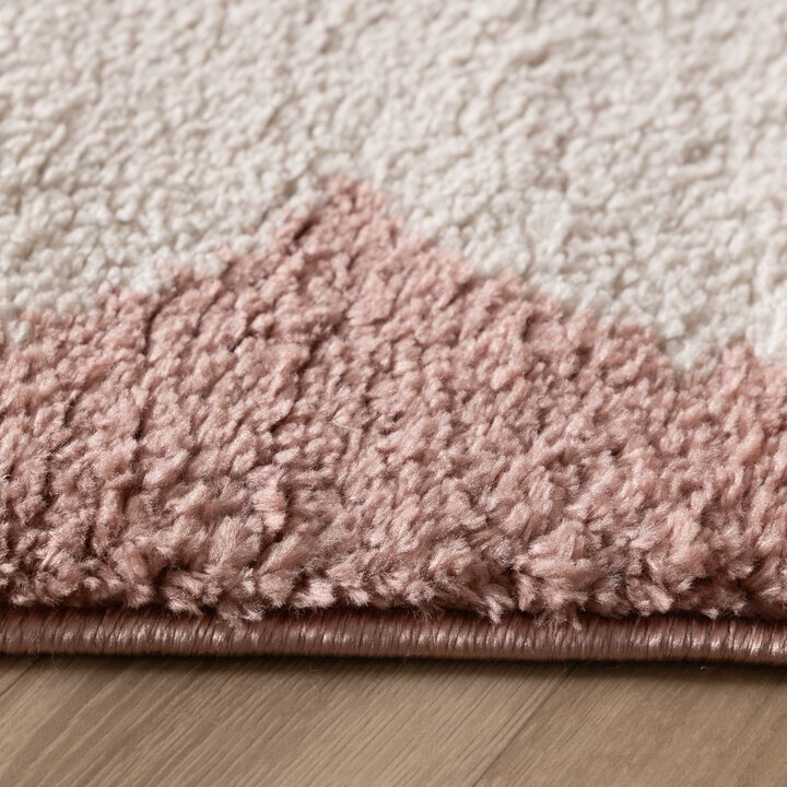 Wasbaar vloerkleed - Myrre Roze/Wit  - 5