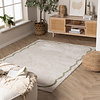 Wasbaar vloerkleed - Myrre Wit/Groen  - thumbnail