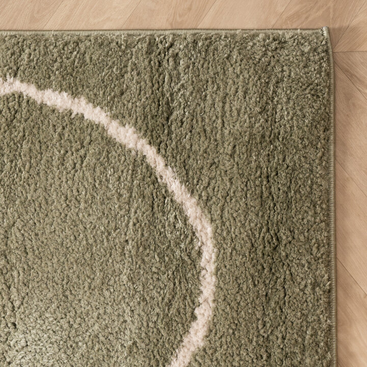 Wasbaar vloerkleed - Myrre Swirl Groen - 4