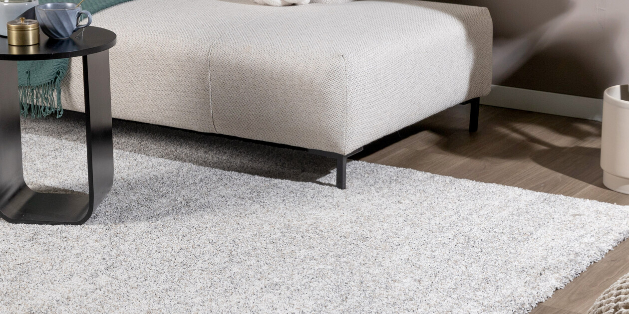 Hoogpolig shaggy tapijt pastel Creme - Uw Huis Inrichting | Canvas