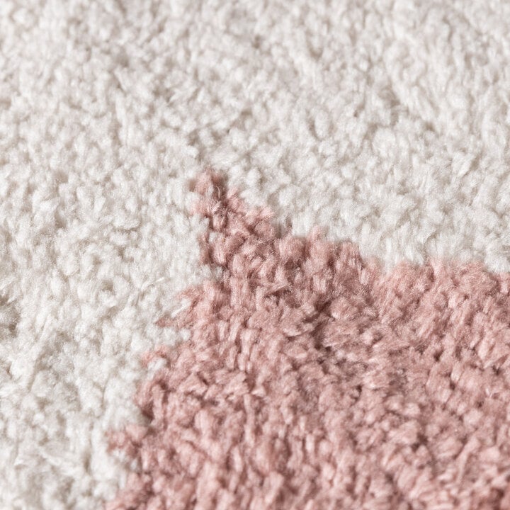 Rond wasbaar vloerkleed - Myrre Roze/Wit - 3