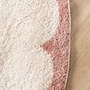 Rond wasbaar vloerkleed - Myrre Roze/Wit - thumbnail 3
