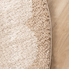 Rond wasbaar vloerkleed - Myrre Beige/Wit - thumbnail 3