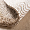 Rond wasbaar vloerkleed - Myrre Beige/Wit - thumbnail 5