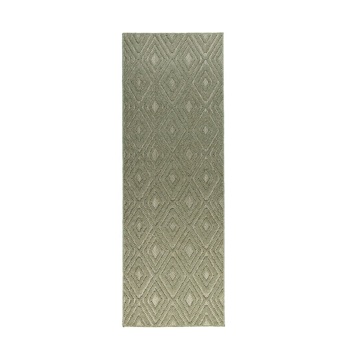 Loper vloerkleed - Hidde 3D Diamond Groen - 1