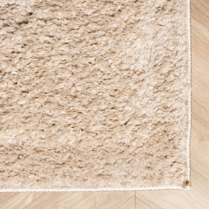 Scandinavisch vloerkleed - Lova Border Beige  - 4