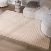 Scandinavisch vloerkleed - Charm Curves Beige - thumbnail