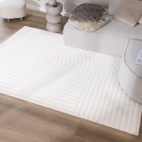 Scandinavisch vloerkleed - Charm Curves Wit