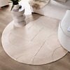 Rond Scandinavisch vloerkleed - Charm Circles Beige - thumbnail