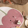 Wasbaar kindervloerkleed - Berry Kersen Rood - thumbnail 1