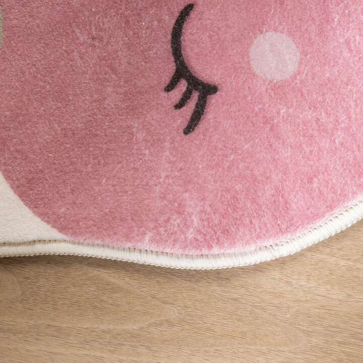 Wasbaar kindervloerkleed - Berry Kersen Rood - 4