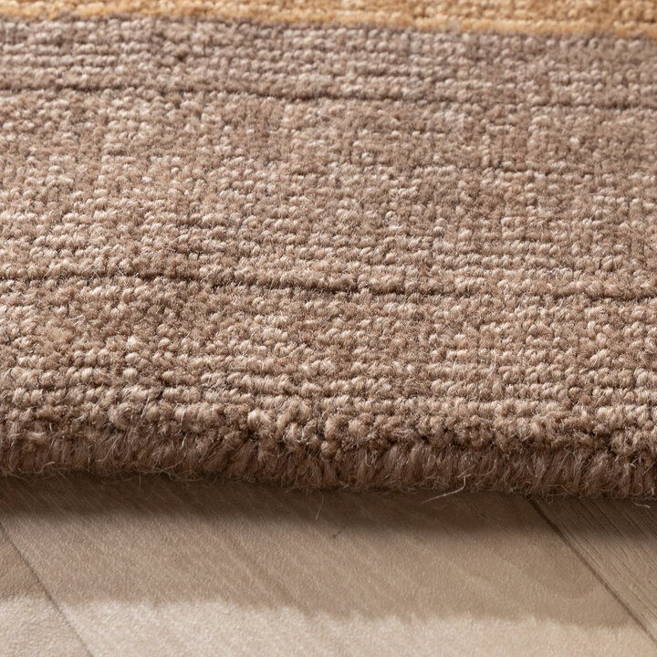 Wollen vloerkleed - Valencia Border Taupe/Geel - 4