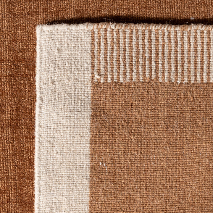 Wollen vloerkleed - Valencia Border Terra/Creme - 5