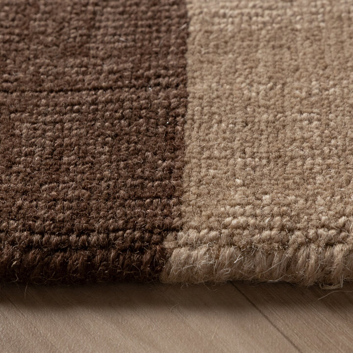 Wollen vloerkleed - Valencia Border Beige/Bruin - 4