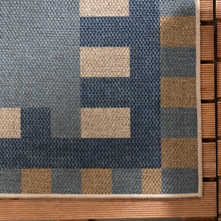 Jute buitenkleed - Mambo Blox Blauw - 3