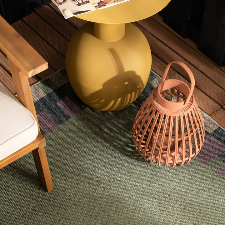 Jute buitenkleed - Mambo Blox Groen - 1