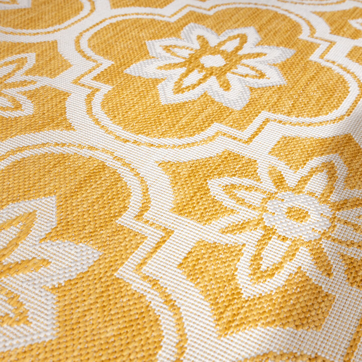 Buitenkleed - Rio Flower Geel - 2
