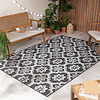 Buitenkleed - Rio Flower Zwart - thumbnail