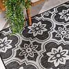 Buitenkleed - Rio Flower Zwart - thumbnail 1