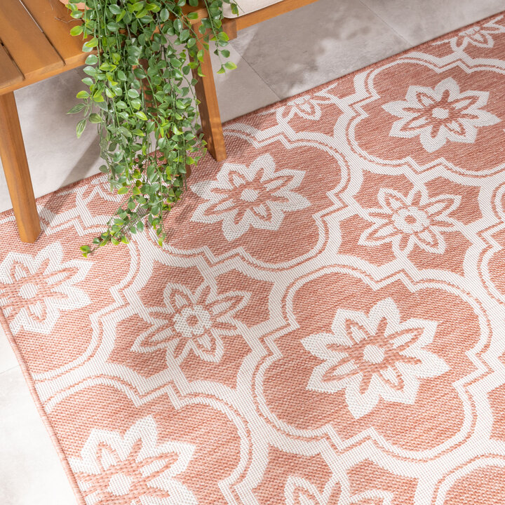 Buitenkleed - Rio Flower Roze - 1